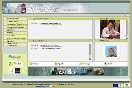 El Ayuntamiento de Porcuna ya dispone de página web